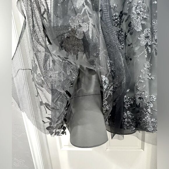 Jade Couture Mother of the Bride Dress. NEVER WORN. Iron Grey. Size 10 - Picture 8 of 16